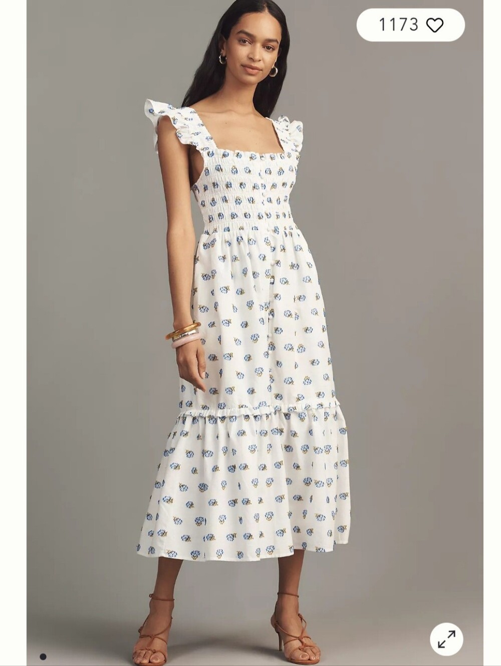 Anthropologie Peregrine Midi Dress Size Medium, Like New
